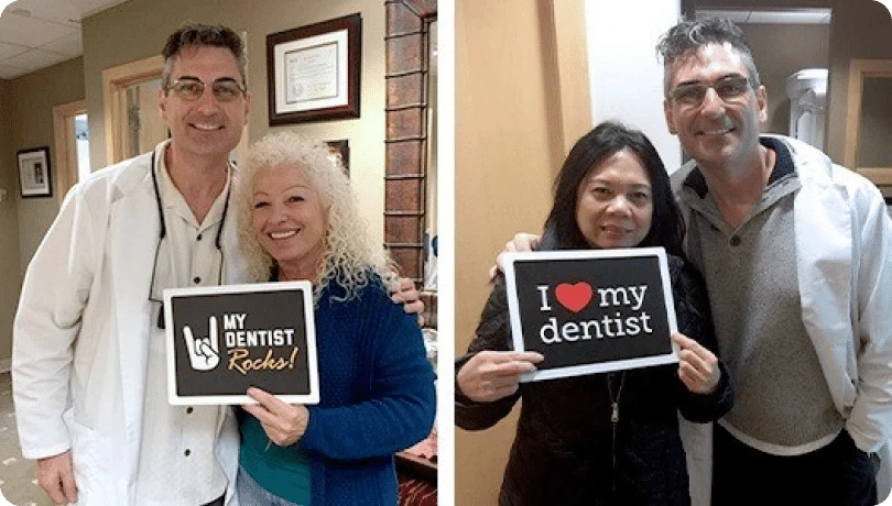 Dr. Lance Timmerman with happy patients at the South Seattle Smiles office in Tukwila, Washington