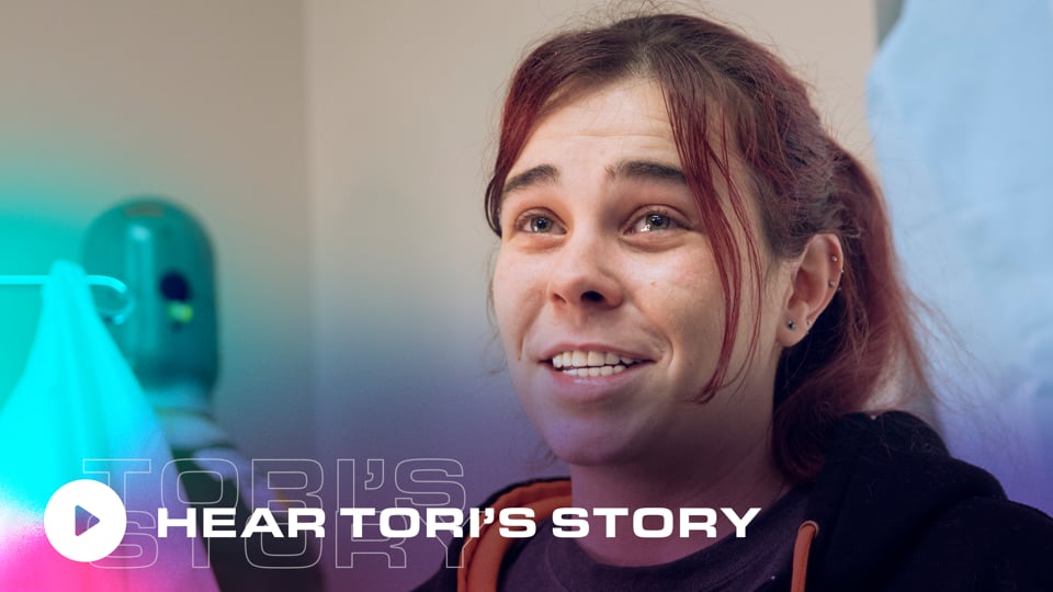 Tori, an actual Stabili-Teeth patient of Dr. Lance Timmerman